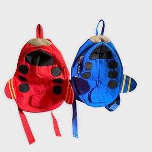 Lot Two Toddler Airplane Backpacks